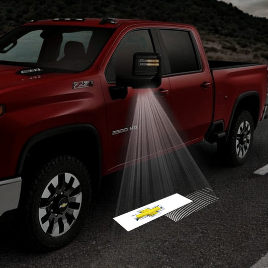 Chevrolet Silverado Premium Side Wing Mirror Puddle Lights Multiple Designs 2014-2026